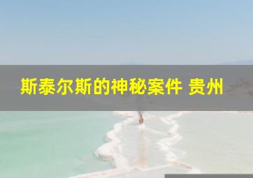 斯泰尔斯的神秘案件 贵州